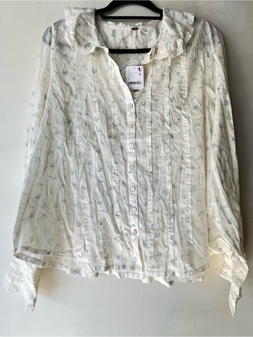 Free People Emmeline Button-Down Blouse Size Small 
NWT
